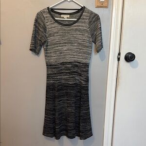 Gray Striped Women's Dress